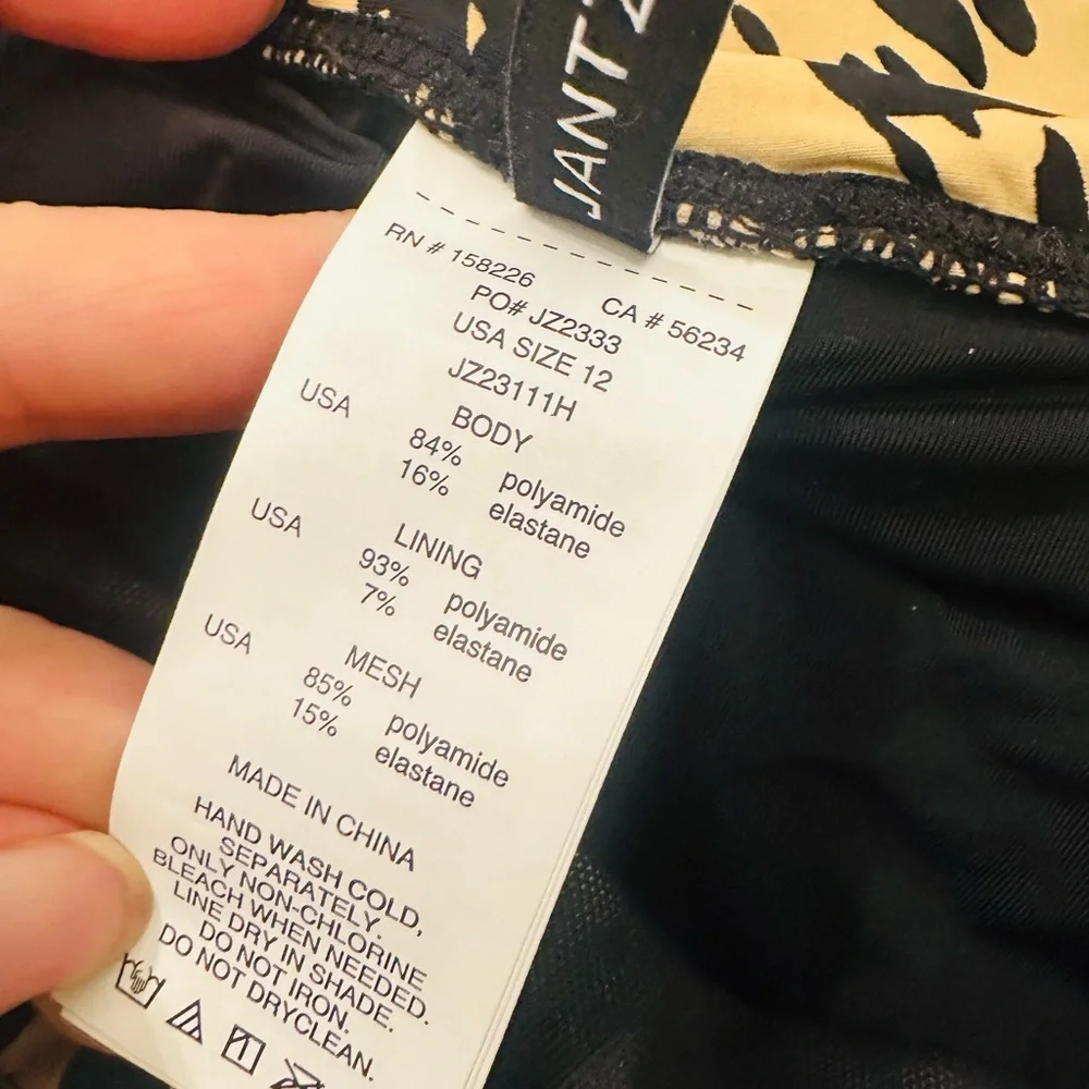 Jantzen Leopard Print Bikini - Black and Tan
